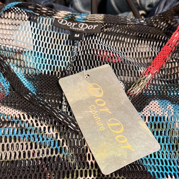 Dor Dor Couture mesh top or swim coverup - Picture 6 of 6